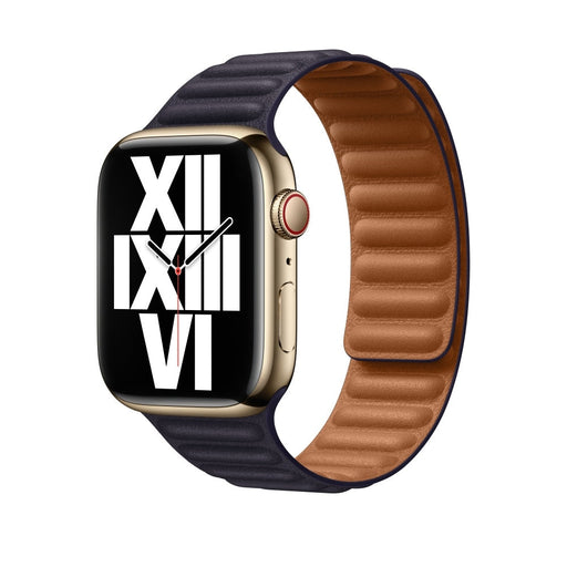 Каишка за часовник Apple Watch 45mm Ink Leather Link - S/M