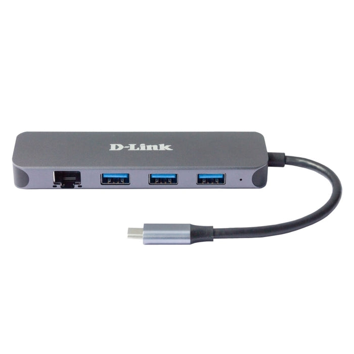 USB хъб D - Link 5 - in - 1 USB - C Hub with Gigabit