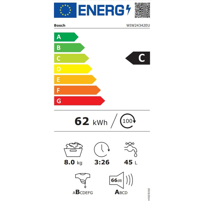 Пералня Bosch WIW24342EU SER6 Built - in washing