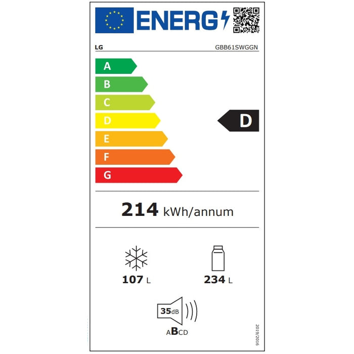 Хладилник LG GBB61SWGGN Refrigerator Bottom