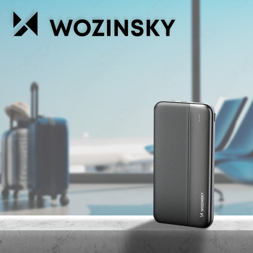 Преносима батерия Wozinsky 10000mAh 2 x USB черна (WPBBK1)