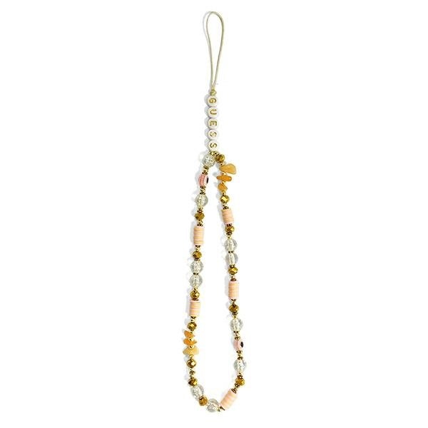 Верижка за телефон Guess GUSTBOHP кафява Beads Bohemia