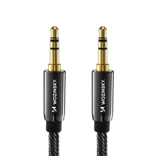 Универсален AUX кабел Wozinsky 3.5mm мини жак 1.5m черен