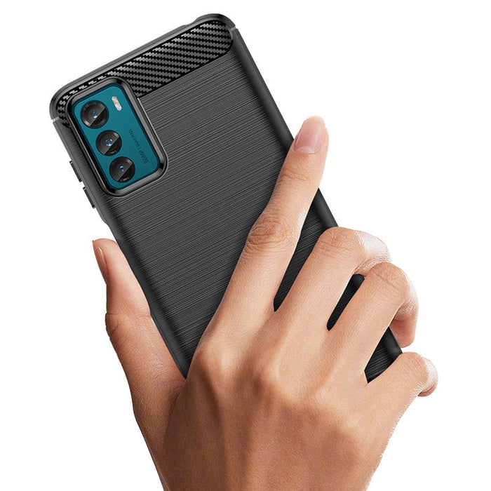 Силиконов кейс Carbon Case за Motorola Moto G42 гъвкав черен