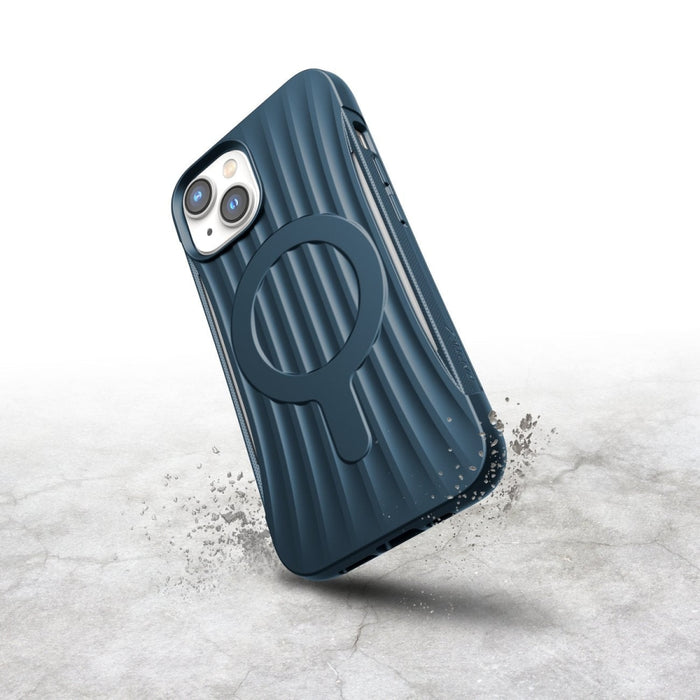 Кейс Raptic X-Doria Clutch Case за iPhone 14 with MagSafe, син гръб