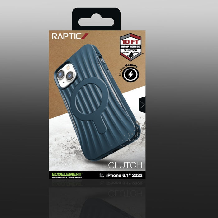 Кейс Raptic X-Doria Clutch Case за iPhone 14 with MagSafe, син гръб