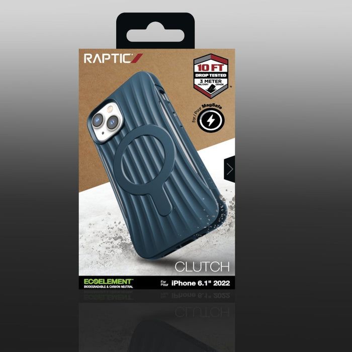 Кейс Raptic X-Doria Clutch Case за iPhone 14 with MagSafe, син гръб