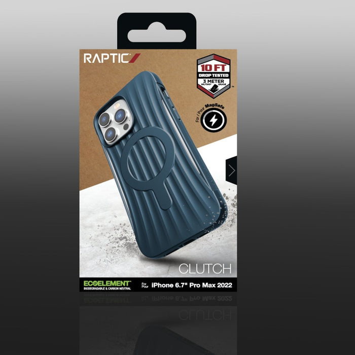 Кейс Raptic X-Doria Clutch Case за iPhone 14 Pro Max with MagSafe, син гръб