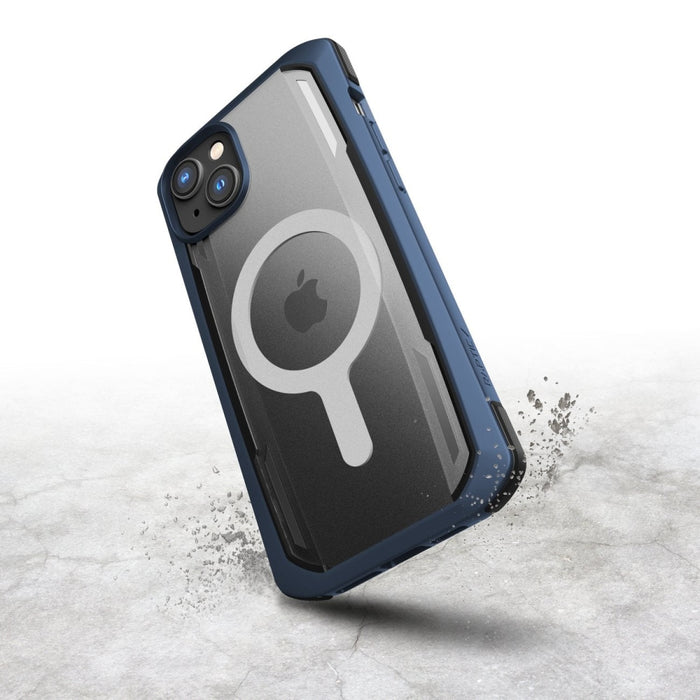 Кейс Raptic X-Doria Secure Case за iPhone 14 with MagSafe, брониран гръб, син