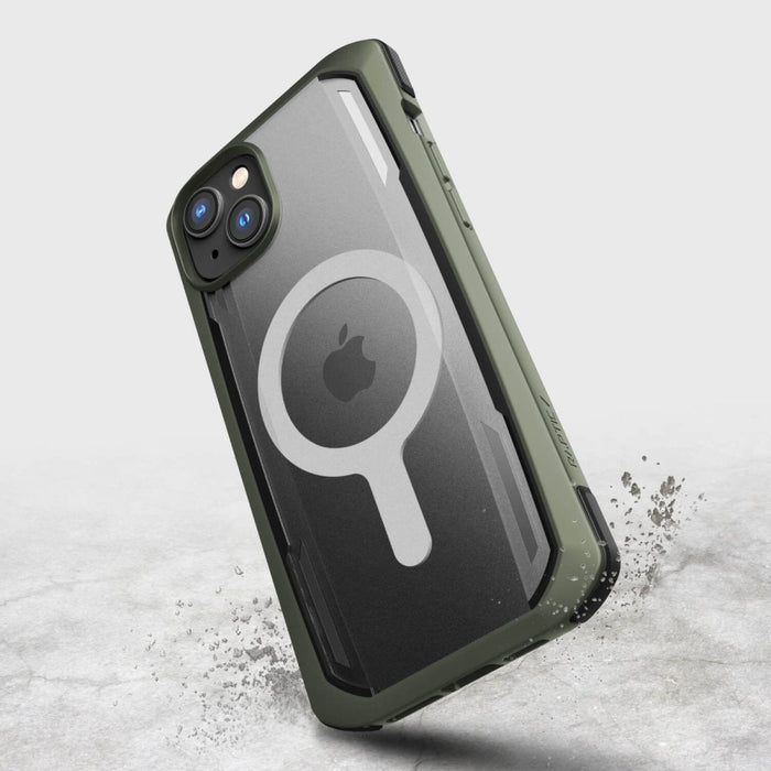 Кейс Raptic X-Doria Secure Case за iPhone 14 Plus with MagSafe, брониран гръб, зелен