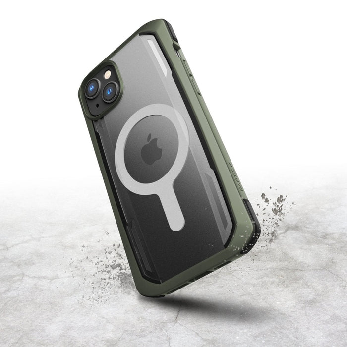 Кейс Raptic X-Doria Secure Case за iPhone 14 Plus with MagSafe, брониран гръб, зелен