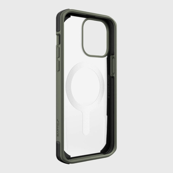 Кейс Raptic X-Doria Secure Case for за iPhone 14 Pro Max with MagSafe, брониран гръб, зелен