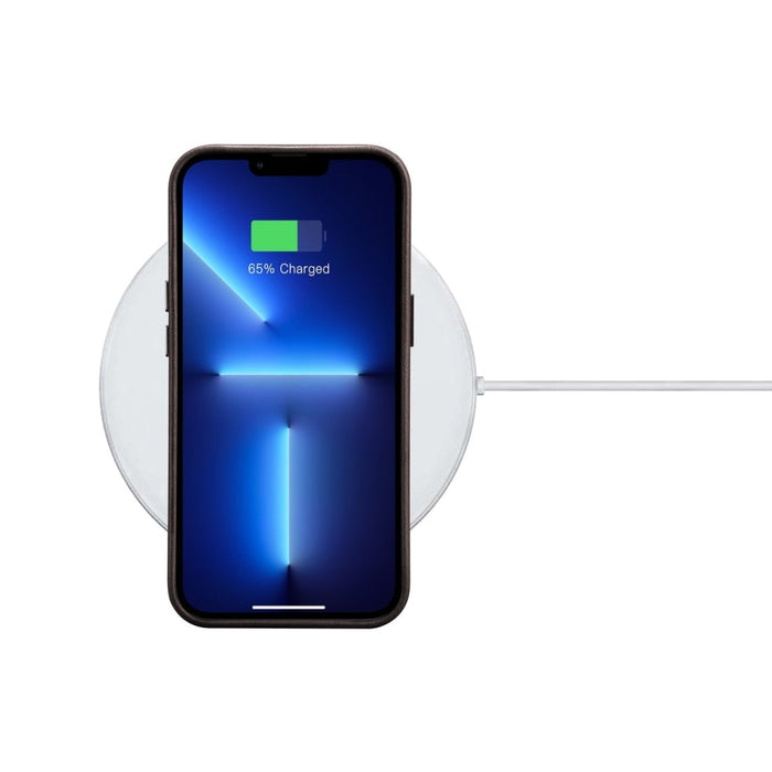 Кейс от естествена кожа iCarer Oil Wax Premium за iPhone 14 Pro, магнитен, съвместим с MagSafe, Кафяв (WMI14220702-BN)
