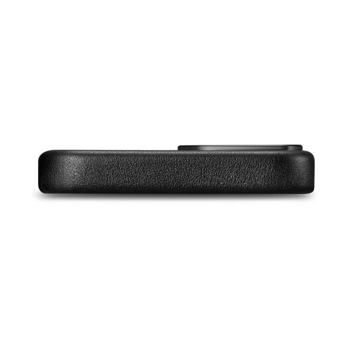 Кейс от естествена кожа iCarer за iPhone 14, черен (WMI14220705-BK) (съвместим с MagSafe)