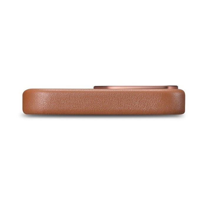 Кейс от естествена кожа iCarer за iPhone 14 Pro, кафяв (WMI14220706-BN) (съвместим с MagSafe)