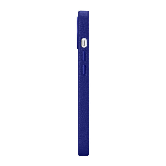 Кейс от естествена кожа iCarer Litchi Premium за iPhone 14, магнитен, съвместим с MagSafe, Тъмносин (WMI14220709-DB)