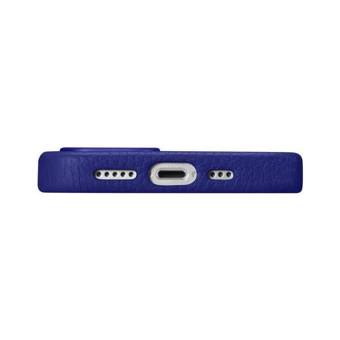 Кейс от естествена кожа iCarer Litchi Premium за iPhone 14, магнитен, съвместим с MagSafe, Тъмносин (WMI14220709-DB)