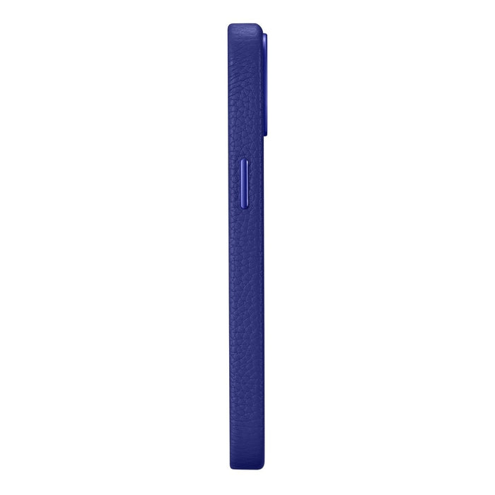 Кейс от естествена кожа iCarer Litchi Premium за iPhone 14, магнитен, съвместим с MagSafe, Тъмносин (WMI14220709-DB)
