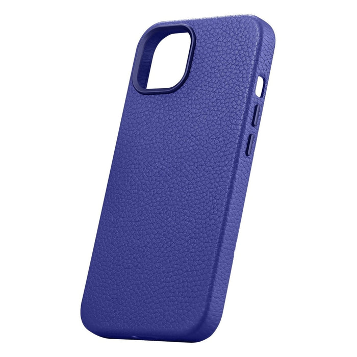 Кейс от естествена кожа iCarer Litchi Premium за iPhone 14, магнитен, съвместим с MagSafe, Тъмносин (WMI14220709-DB)