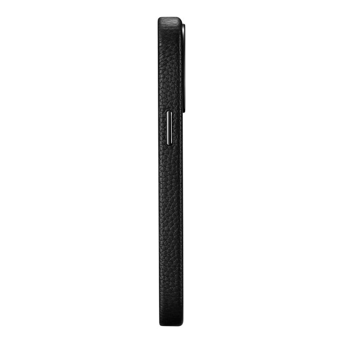 Кейс от естествена кожа iCarer Litchi Premium за iPhone 14 Pro, магнитен, съвместим с MagSafe, Черен (WMI14220710-BK)