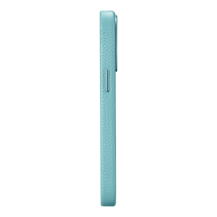 Кейс от естествена кожа iCarer Litchi Premium за iPhone 14 Pro, магнитен, съвместим с MagSafe, Зелен (WMI14220710-GN)