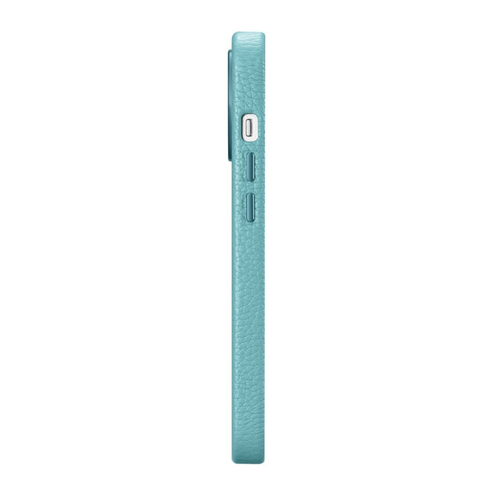 Кейс от естествена кожа iCarer Litchi Premium за iPhone 14 Pro, магнитен, съвместим с MagSafe, Зелен (WMI14220710-GN)