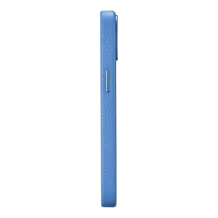 Кейс от естествена кожа iCarer Litchi Premium за iPhone 14 Plus, магнитен, съвместим с MagSafe, Светлосин (WMI14220711-LB)