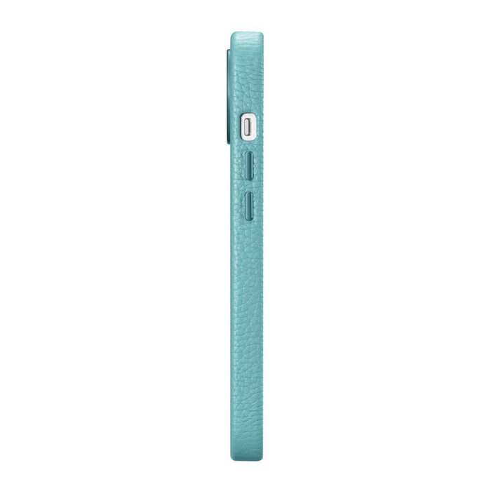Кейс от естествена кожа iCarer Litchi Premium за iPhone 14 Plus, магнитен, съвместим с MagSafe, Зелен (WMI14220711-GN)