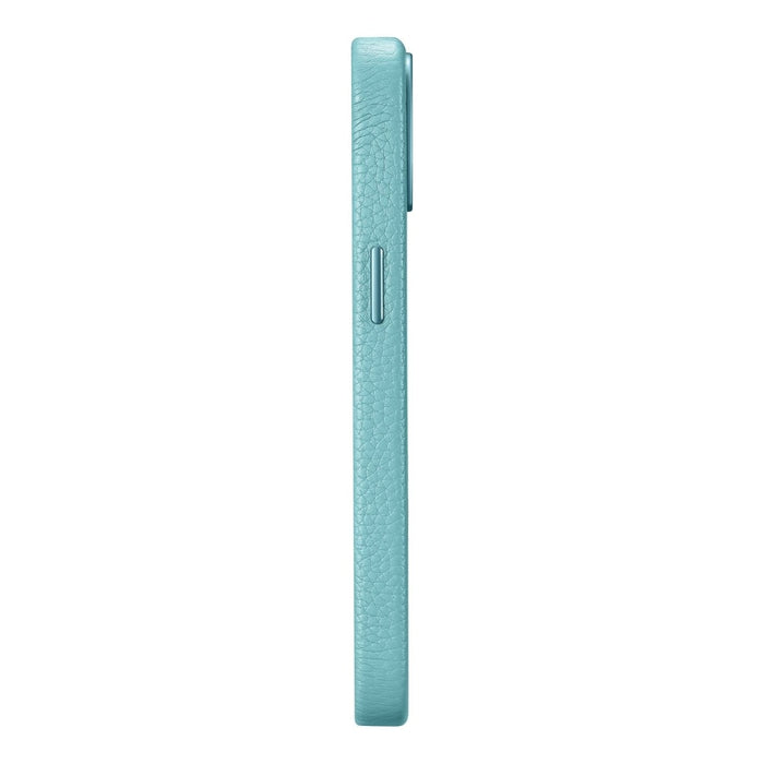 Кейс от естествена кожа iCarer Litchi Premium за iPhone 14 Plus, магнитен, съвместим с MagSafe, Зелен (WMI14220711-GN)