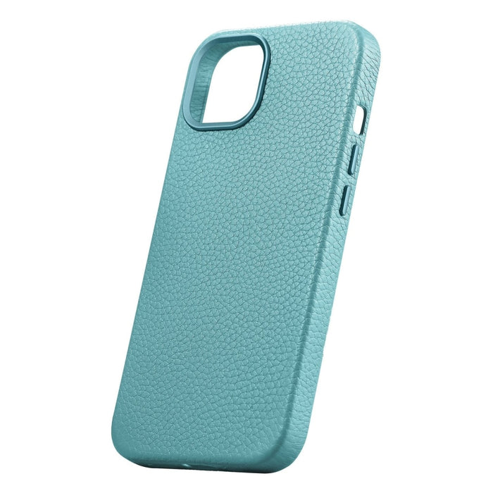 Кейс от естествена кожа iCarer Litchi Premium за iPhone 14 Plus, магнитен, съвместим с MagSafe, Зелен (WMI14220711-GN)