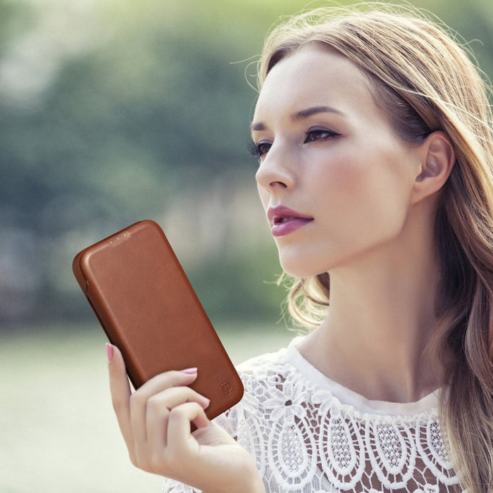 Флип Кейс от естествена кожа iCarer CE Oil Wax Premium за iPhone 14 Pro, магнитен, съвместим с MagSafe, Кафяв (AKI14220706-BN)