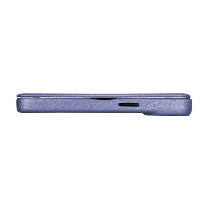 Флип Кейс от естествена кожа iCarer CE Premium за iPhone 14 Plus, магнитен, съвместим с MagSafe, Светлолилав (WMI14220715-LP)