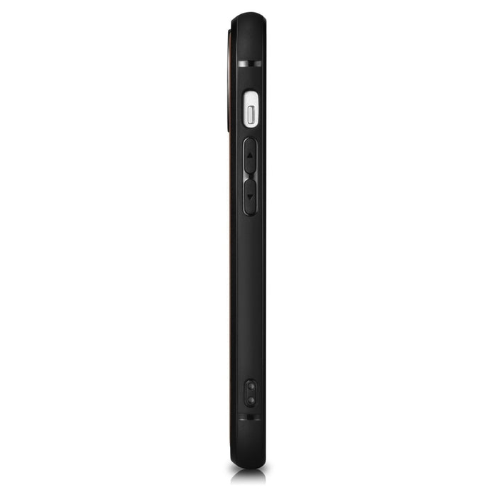 Кейс от естествена кожа iCarer Oil Wax за iPhone 14 Plus (съвместим с MagSafe), Черен (WMI14220719-BK)