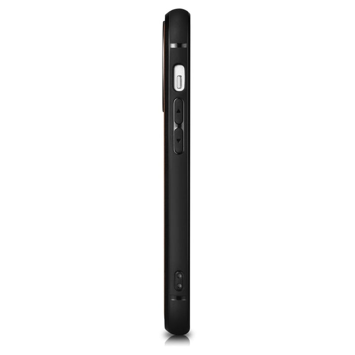 Кейс от естествена кожа iCarer Oil Wax за iPhone 14 Pro Max (съвместим с MagSafe), Черен (WMI14220720-BK)