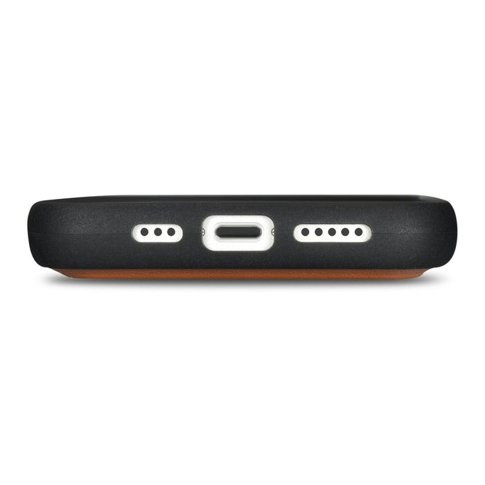 Флип кейс 2в1 от естествена кожа iCarer Wallet Case за iPhone 14 Pro, Anti-RFID, кафяв, (WMI14220726-BN)