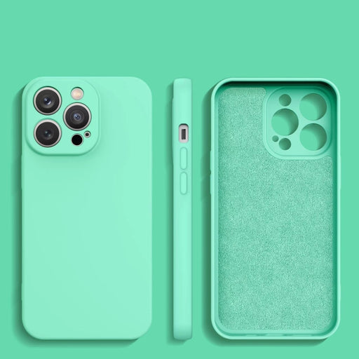 Кейс HQWear Silicone Case за iPhone 14 Plus ментово - зелен