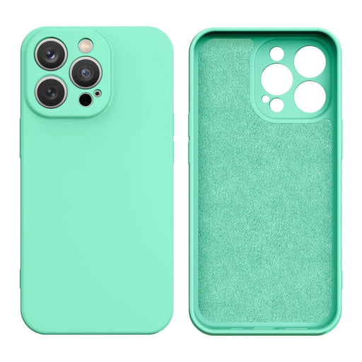 Кейс HQWear Silicone Case за iPhone 13 Pro ментово - зелен
