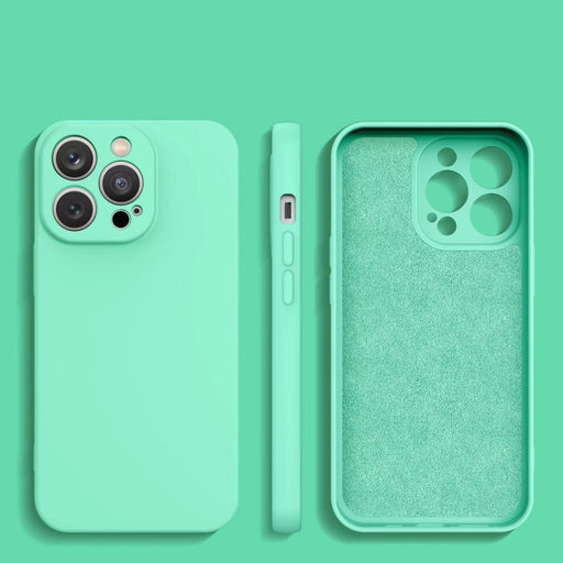 Кейс HQWear Silicone Case за iPhone 13 Pro ментово - зелен