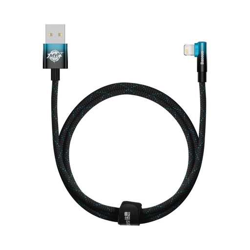 Ъглов кабел Baseus MVP 2 USB към Lightning 1m 2.4A Син