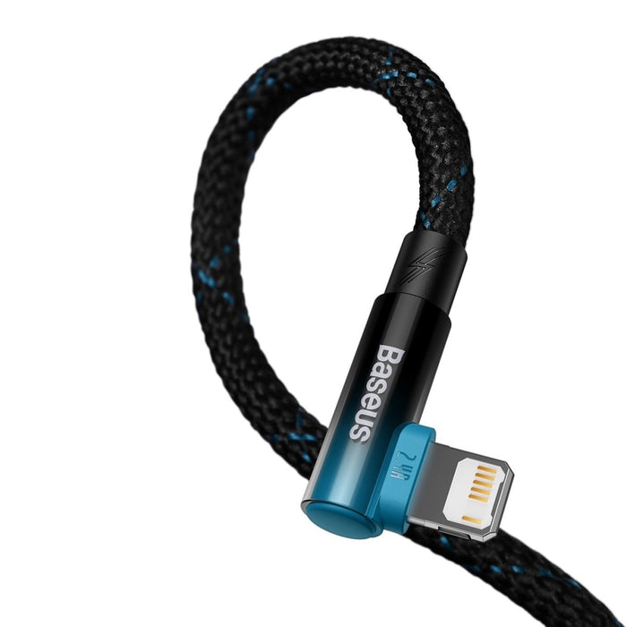 Ъглов кабел Baseus MVP 2 USB към Lightning 2m 2.4A Син