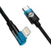 Ъглов кабел Baseus MVP 2 USB - C към Lightning 2m 20W Син