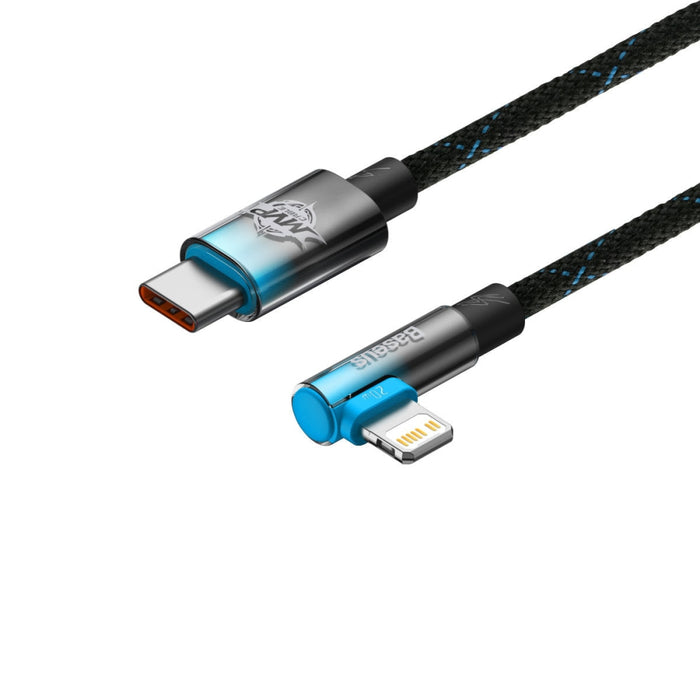 Ъглов кабел Baseus MVP 2, USB-C към Lightning, 2m, 20W, Син