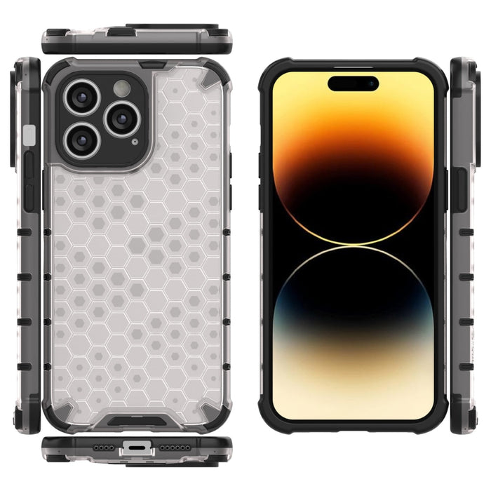 Кейс HQWear Honeycomb за iPhone 14 Pro прозрачен