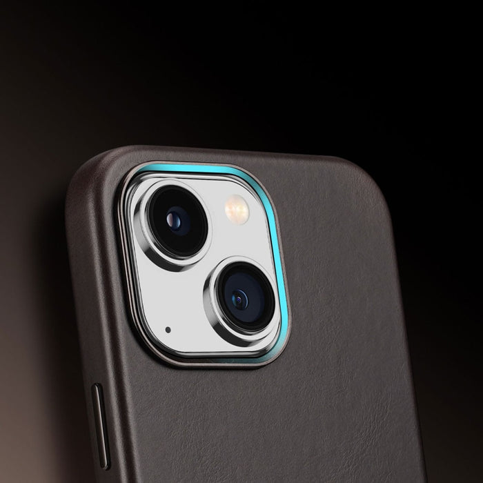 Кожен калъф Dux Ducis Naples, съвместим с MagSafe, за iPhone 14 Plus, тъмнокафяв