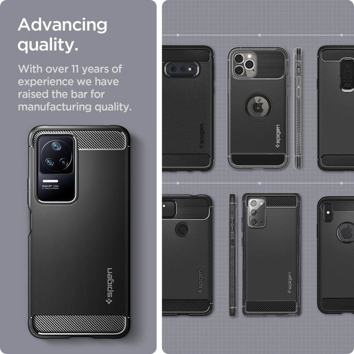 Кейс SPIGEN RUGGED ARMOR за XIAOMI POCO F4 5G матово черен