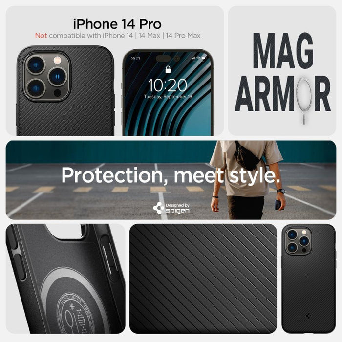 Кейс Spigen MAG ARMOR за iPhone 14 Pro Matte Black