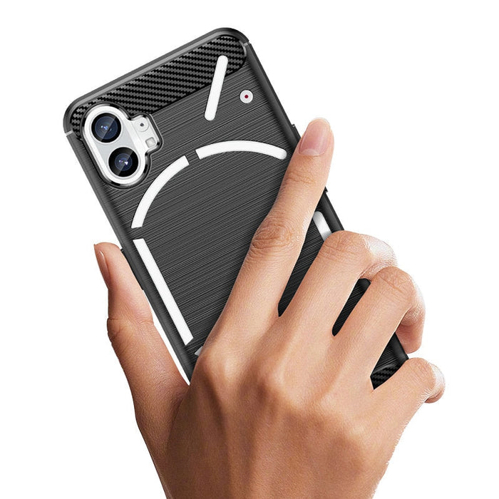 Кейс HQWear Carbon Case за Nothing Phone 1 гъвкав черен