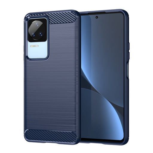 Кейс HQWear Carbon Case за Xiaomi Poco F4 5G гъвкав син