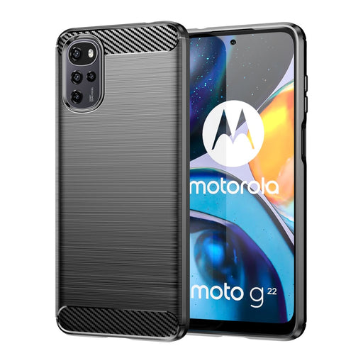 Кейс HQWear Carbon Case за Motorola Moto E32 гъвкав черен