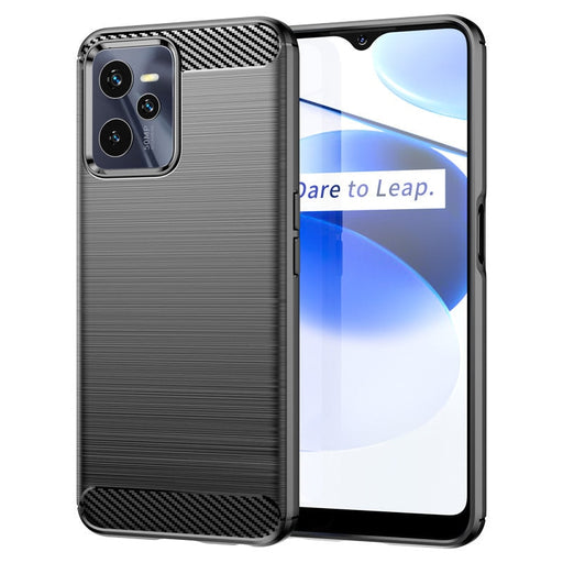 Кейс HQWear Carbon Case за Realme C35 гъвкав черен